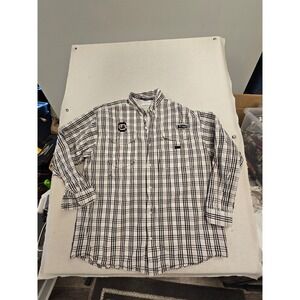 Columbia PFG Super Bonehead Mens XL Fishing Shirt Plaid Gamecocks Long Sleeve